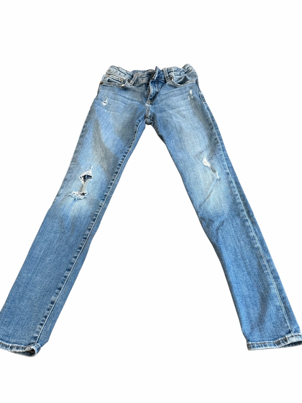 GAP, Light Blue Distressed Girls Skinny Jeans, Size 10